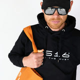 ES16 Modieuze Hoodie. Zwart.