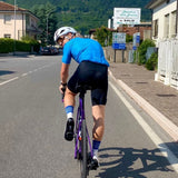 Rayures de chemise de vélo ES16. Bleu clair