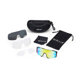 Lunettes de cyclisme ES16 Enzo. Noir avec lentille dorée.