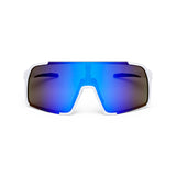 Lunettes de cyclisme ES16 Enzo. Blanc avec lentille bleue.