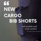 ES16 Cargo Bib Shorts avec poches sur la page.